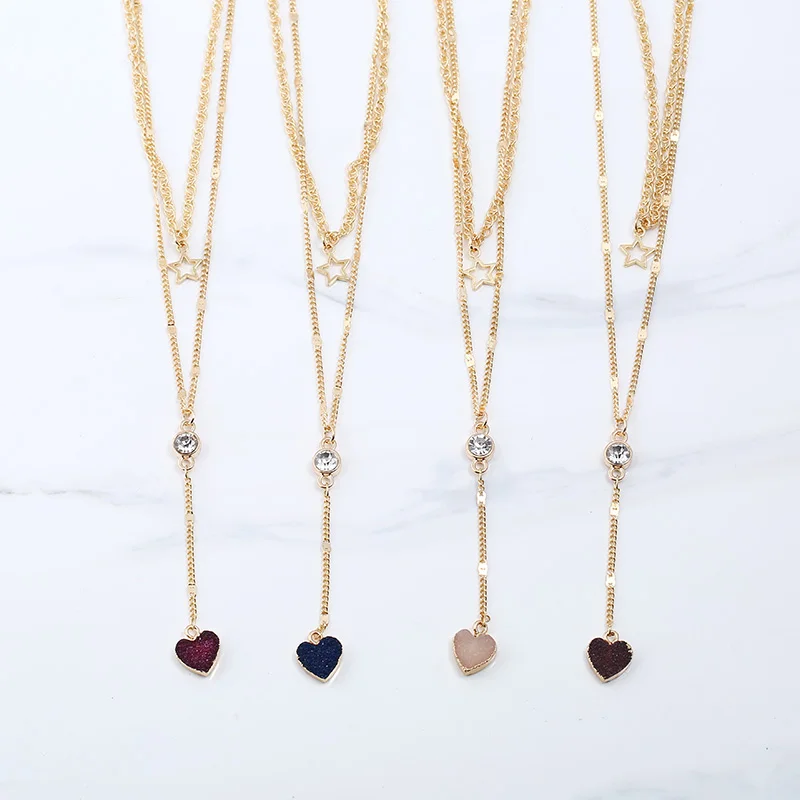 Minimalist Golden Heart Pendant Necklace for Women Models 2019 New Adjustable Luxury Jewelry Gift Party Wedding | Украшения и