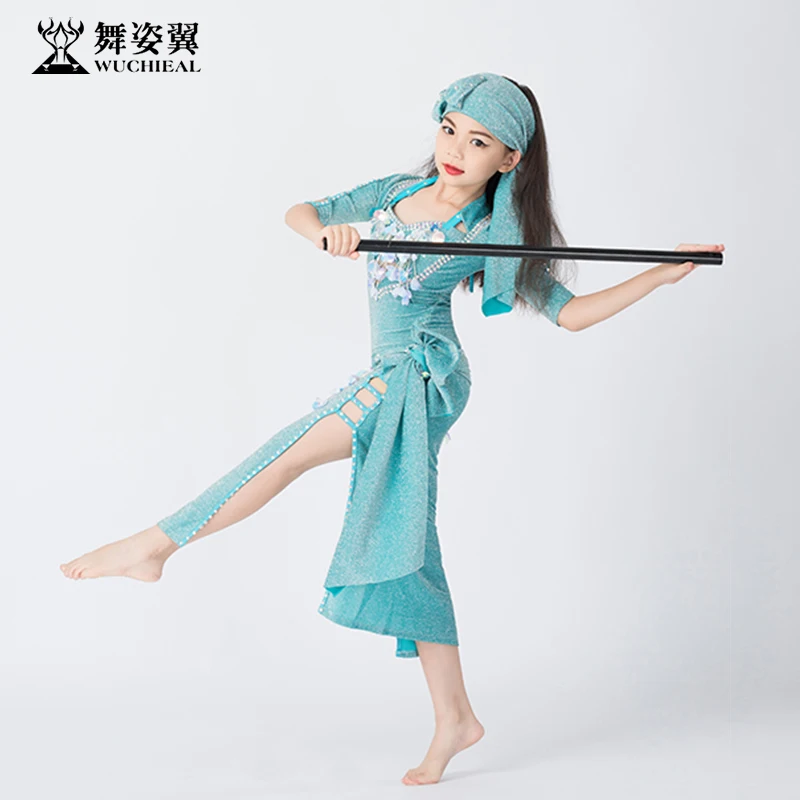 Dance wing children belly dance performance clothing 2019 performance clothing robe modern dance india dance rt393