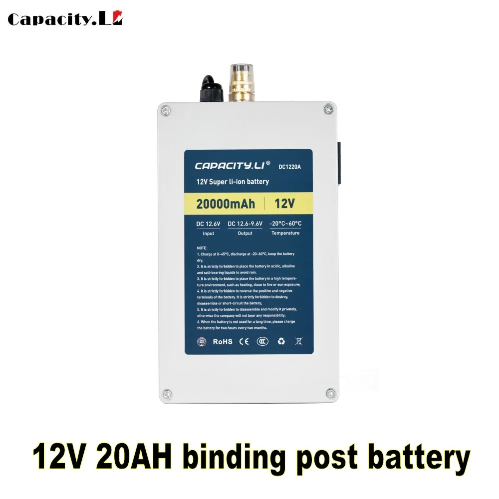 Ёмкость. Li ion аккумулятор 12V перезаряжаемый портативный сокровище зарядка для