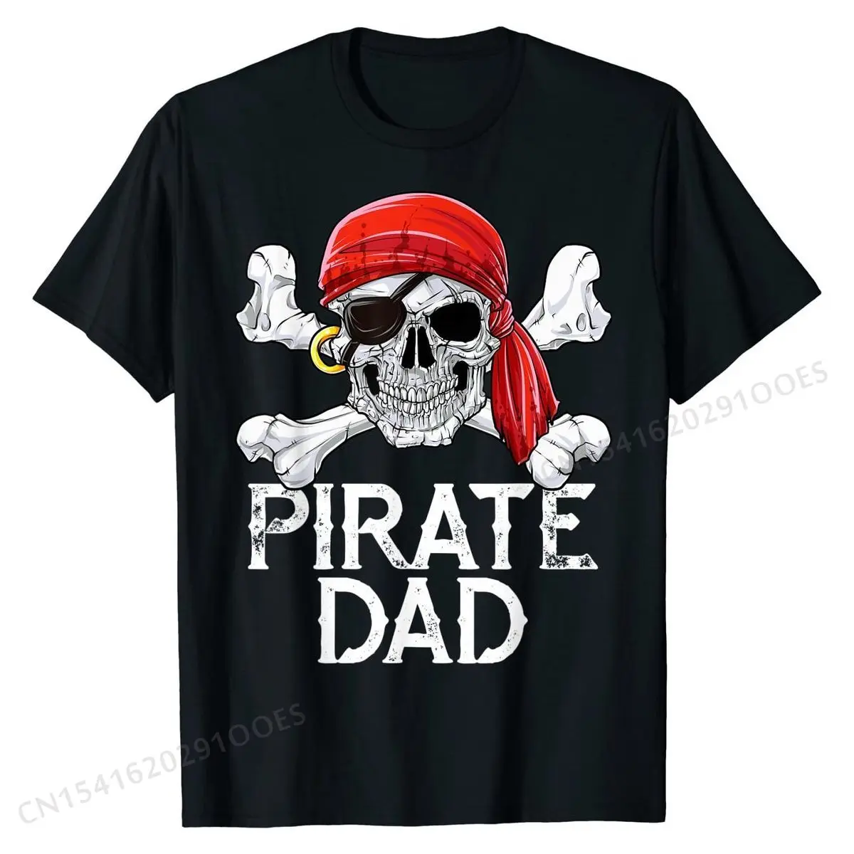 

Pirate Dad T shirt Roger Flag Skull & Crossbones Tees Cotton T Shirts for Men Printed Tees Company Casual