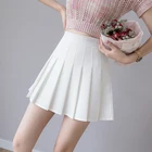Сексуальная Женская юбка с высокой талией, шикарная трапециевидная женская розовая мини-юбка в Корейском стиле на молнии, танцевальная юбка в стиле преппи для девушек