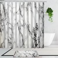 black and white marble geometric shower curtains colorful minimalist art decor bathroom curtain fabric non slip bath mats carpet