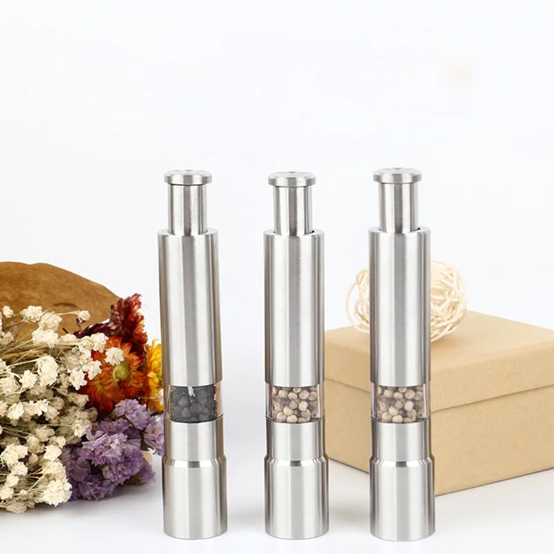 Нержавеющая Сталь Ручной пресс для перца мельница соли специй травы и мельницы