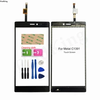 touch screen for metal c1391 touch panel front glass digitizer lens sensor touchscreen replacement part 3m glue