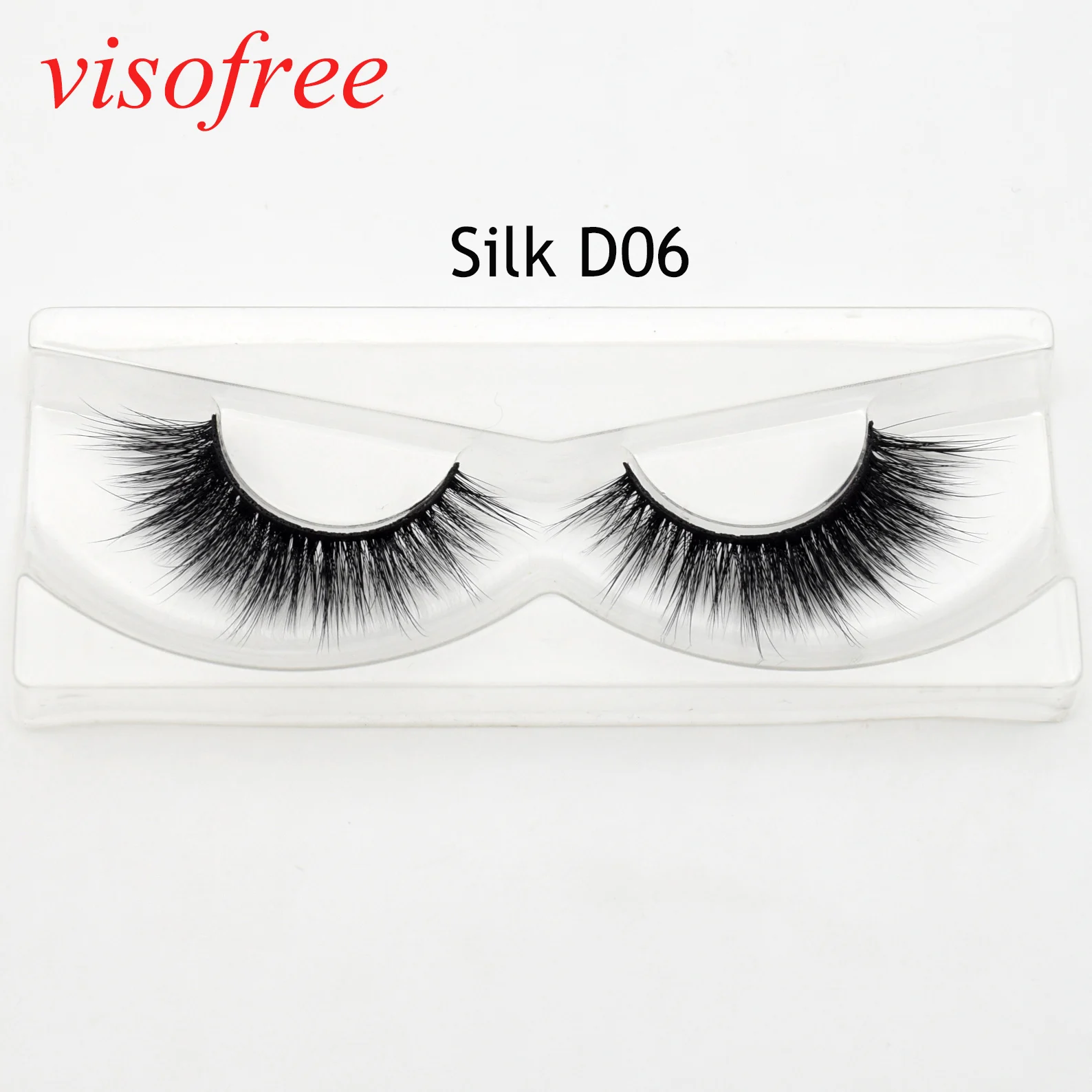 Фото Ресницы Накладные Visofree, 30 пар/лот, мягкие, черные, натуральные, Silk-D06 №5