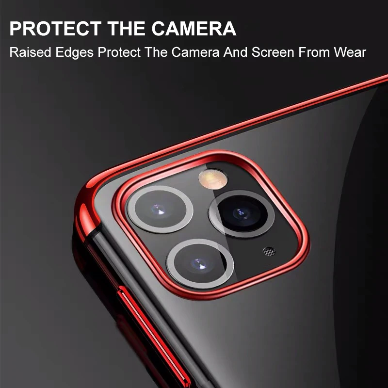 Роскошный силиконовый чехол для телефона Iphone 11 Pro Max мягкий прозрачный ТПУ 7 8 6s 6 Plus