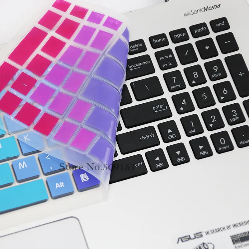 15-дюймовый силиконовый защитный чехол для клавиатуры ноутбука Asus X580 C520U N550 N551JM/JW
