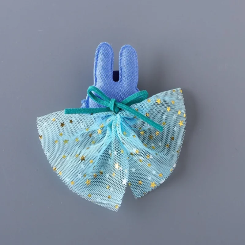 Милые детские заколки в Корейском стиле виде медведя из сетчатой ткани заколка