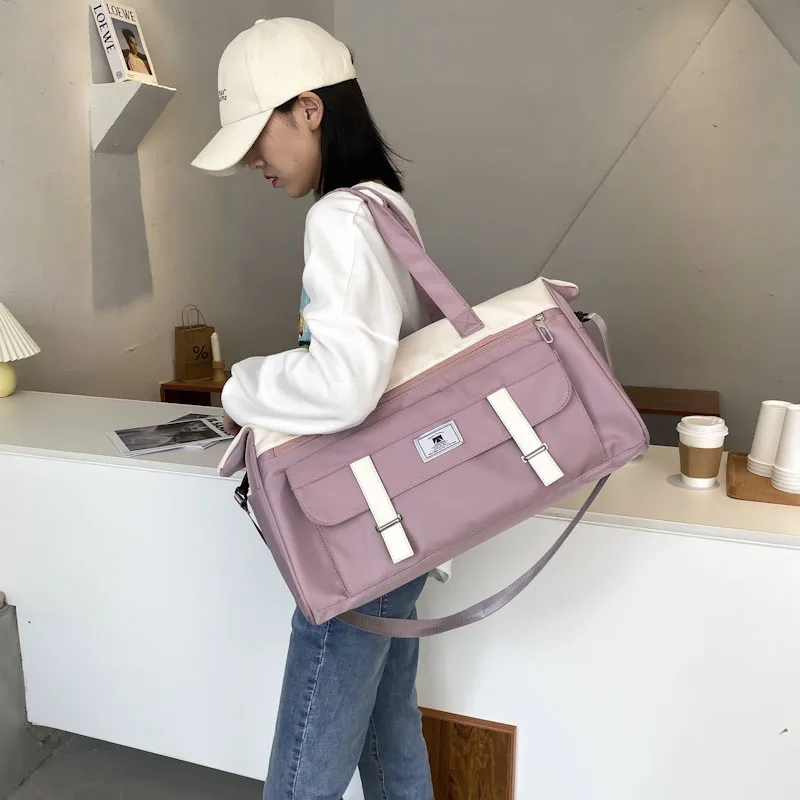 

Luxury designer handbag Fashion color matching large capacity outer pocket design women's zipper travel bag designer bag sac