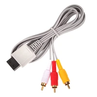 soonhua av cable hot audio video av premium composite 3 rca transmission cables for nintendo wii game accessories dropshipping