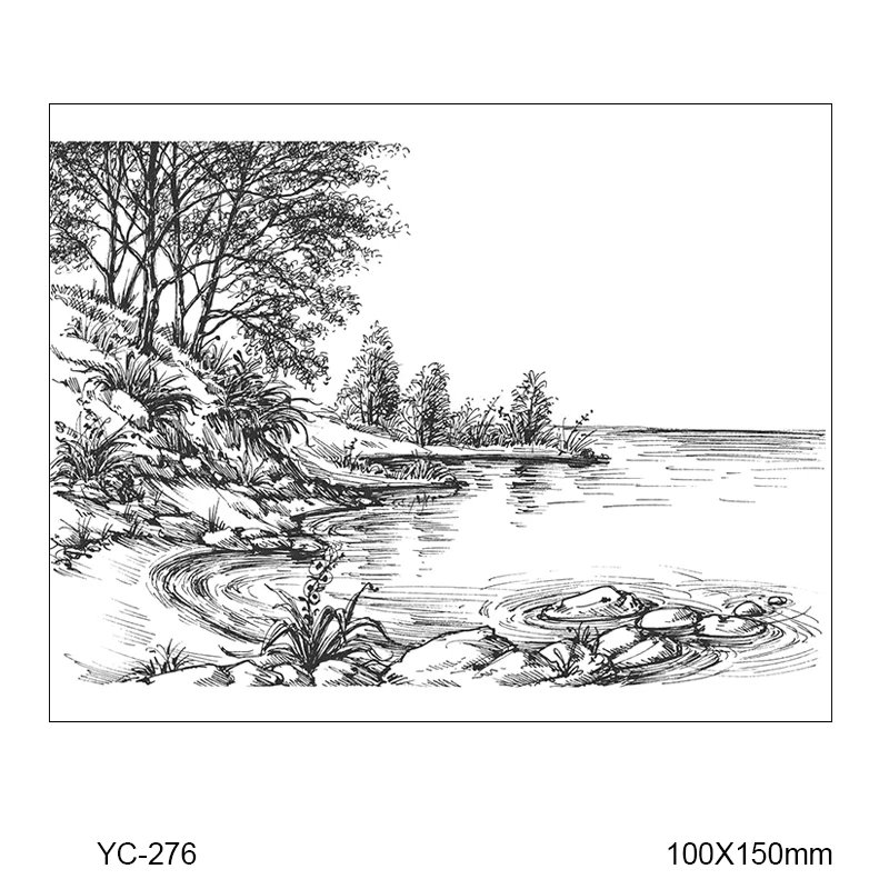 

Scenery Transparent Clear Stamps For DIY Scrapbooking/Card Making Stamps Fun Decoration Supplies