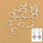 Серьги-кольца, ювелирное изделие, 20 шт. (10 пар), настоящее чистое 925 пробы, серебряные ювелирные изделия, левербэк ушные наушники, 12 мм