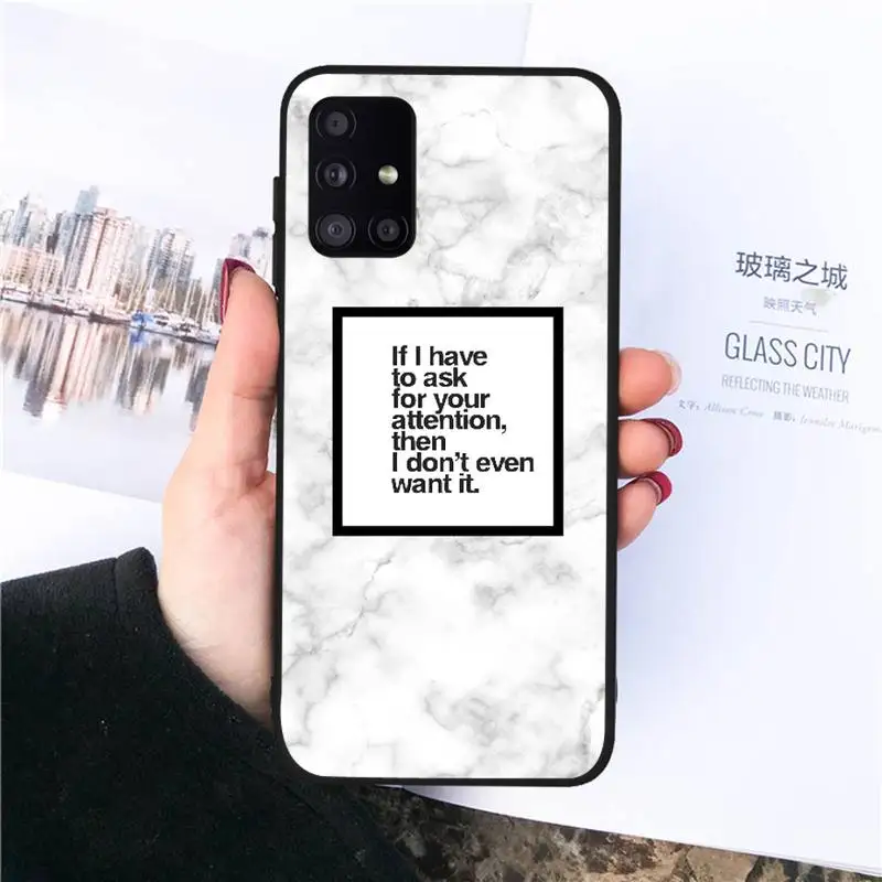 

marble Alphabetic text pattern Phone Case For Samsung Galaxy S5 S6 S7 S8 S9 S10 S10e S20 edge plus lite