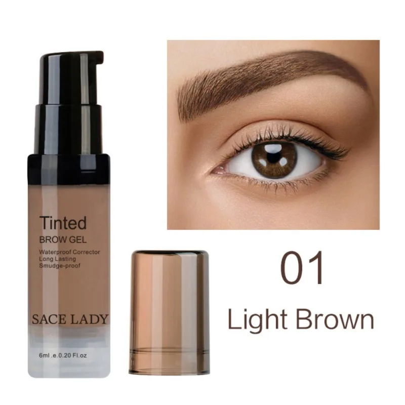 Оптовая продажа 3 вида цветов водостойкая краска тушь для бровей крем Гель Макияж