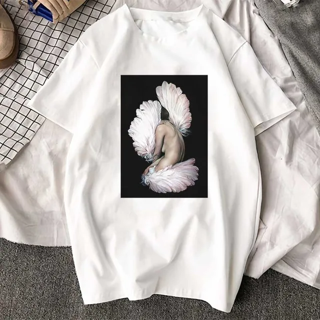 Женская модная футболка с цветочным принтом Повседневная белая 2019 | одежда