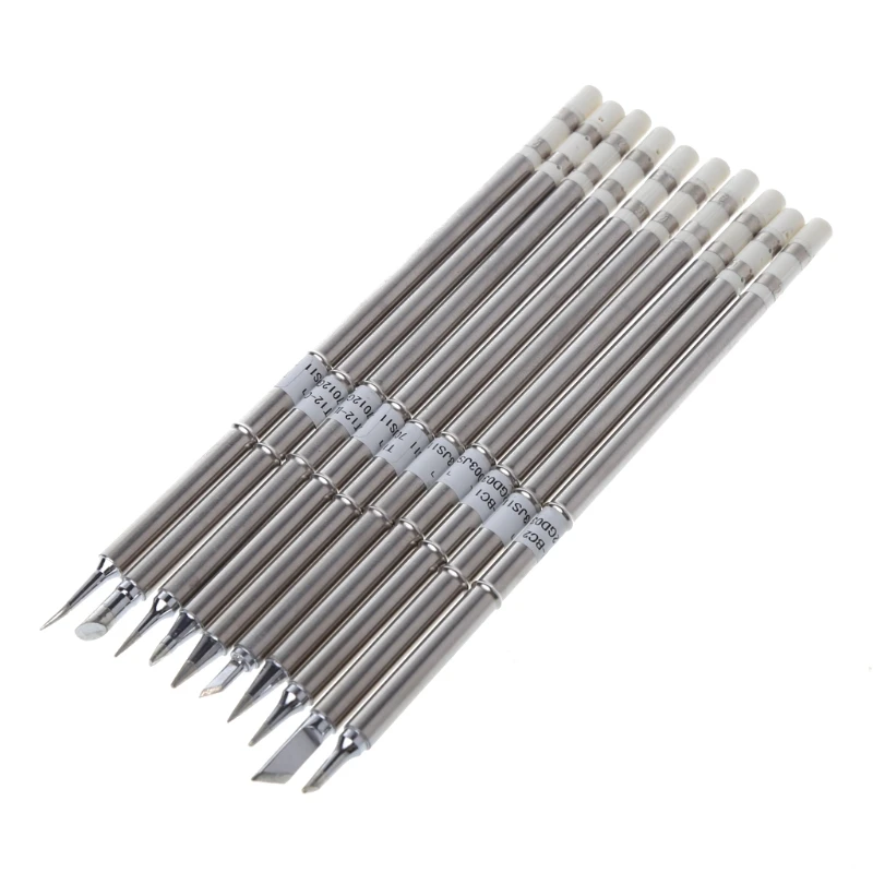 

10 Pcs T12-B2 D24 C4 ILS JL02 KU K BC2 BL BC1 Solder Iron Tips T12 For Hakko Soldering Rework Station FX-951 FX-95