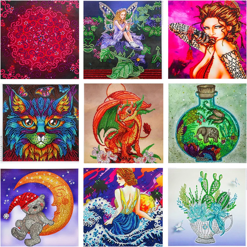 

Алмазная живопись по номерам специальной формы, наборы для самостоятельного творчества 5D, наборы для вышивки крестиком, Кристальные стразы...