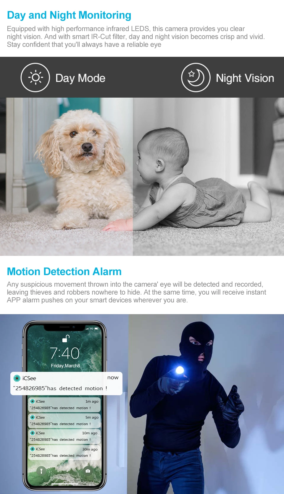 LOOSAFE 2MP облачная HD wifi ip-камера ночного видения домашняя камера безопасности Беспроводная P2P IP камера PTZ wifi внутренняя ИК-камера аудио ONVIF