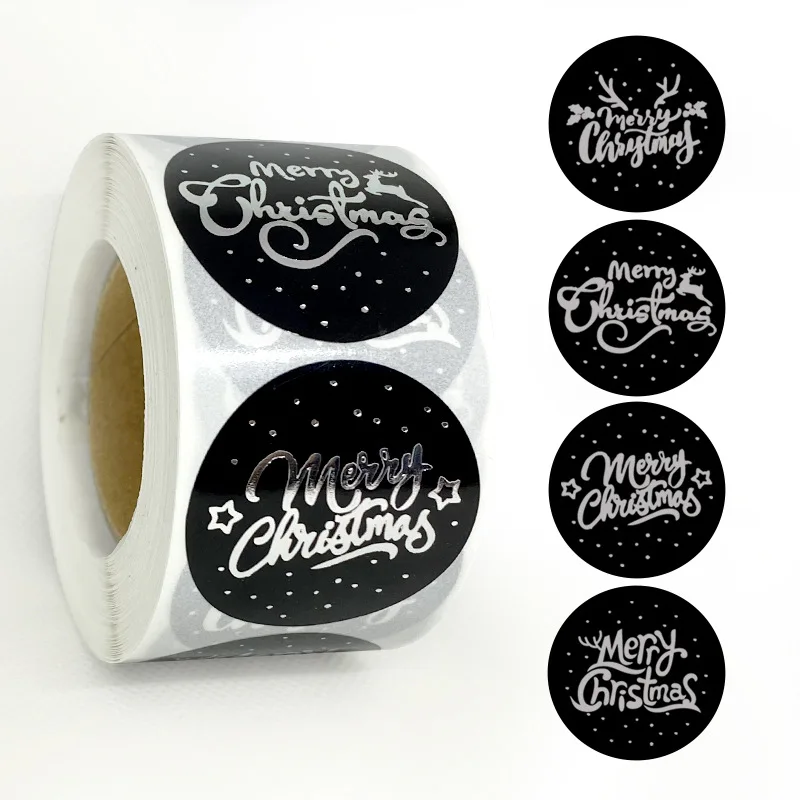 

500 шт., золотые наклейки из фольги, 3,8 см