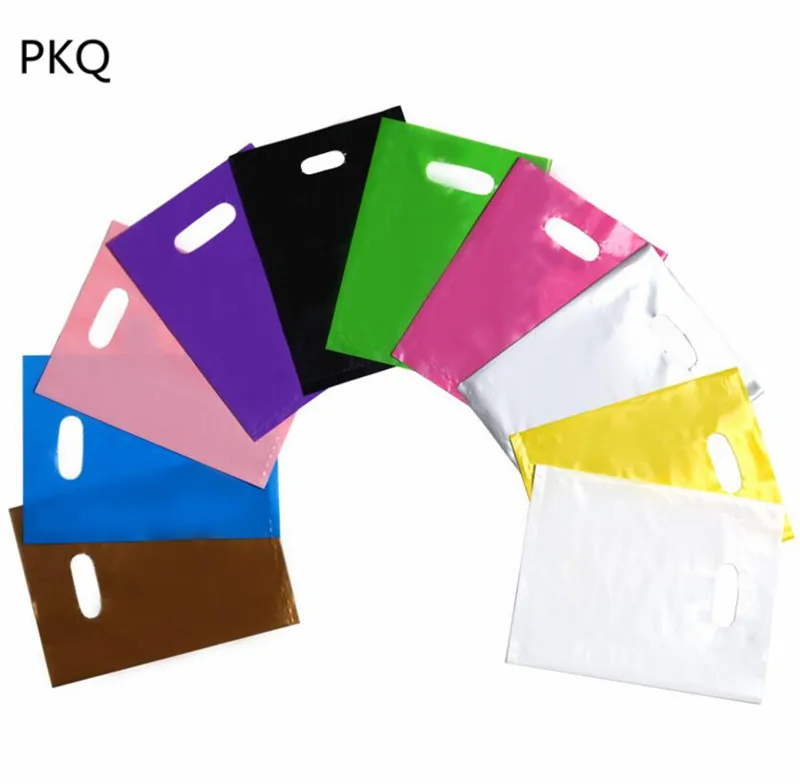 5 шт. 4 размера большие маленькие пластиковые пакеты с ручками черные красные