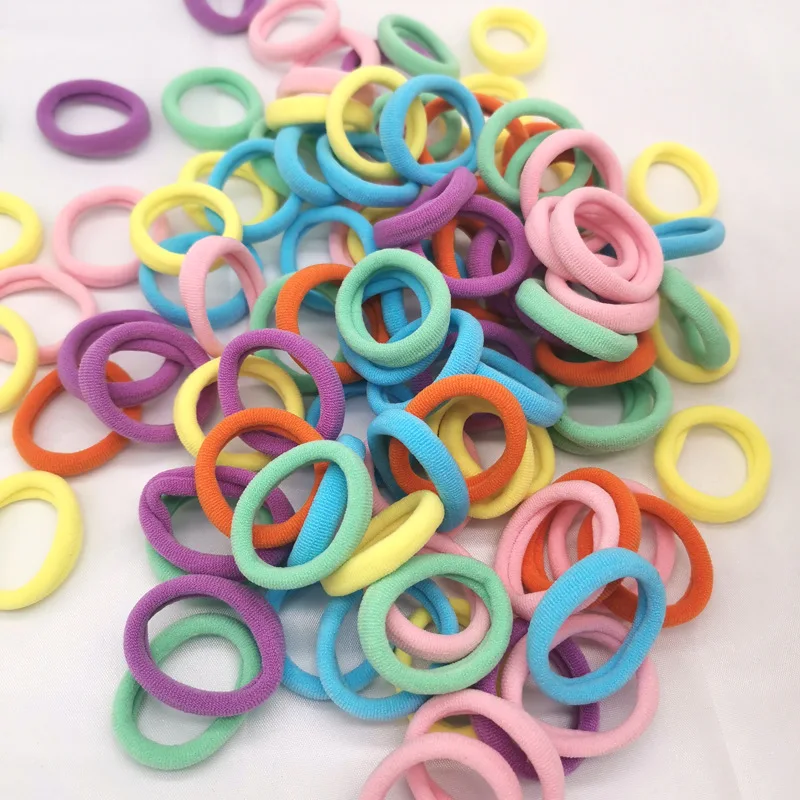 Детские резинки для волос ярких цветов 100 шт. эластичные мини резинка девочек