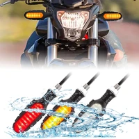multi function motorcycle turn signal light brake led smoked shell 12v white yellow red light flowing flasher front rear lamp