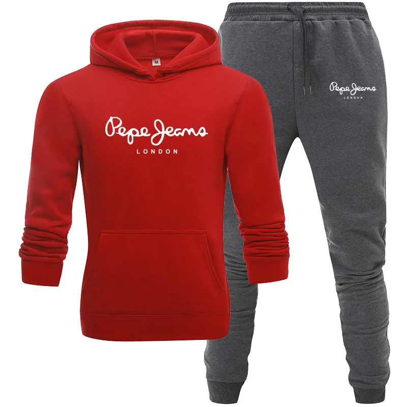 

Autumn And Winter 2 Piece Women's Hoodie Trousers Printed Sportswear Pullover Sweatshirt women's Fleece Pink Track Suit Suit s-3