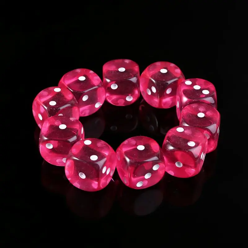 10 шт./компл. 16 мм D3 шестисторонние кубики бусины для подземей и Dragon D & ролевая игра