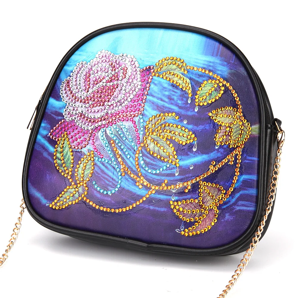 Женская сумка-клатч сделай сам кожаная сумка на плечо с цепочкой и стразами | Дом