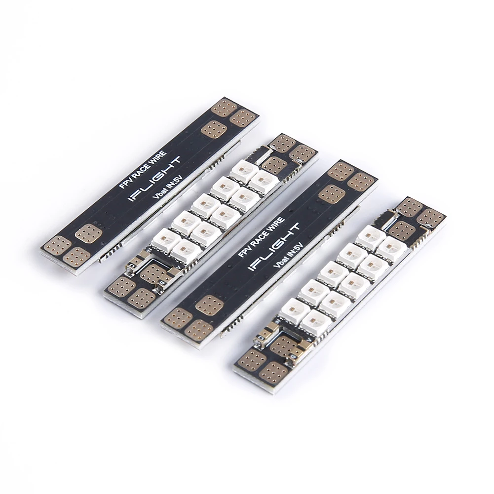 

4 шт. 45X8X4mm IFlight RGB 3535 мульти-Цвета Гонки провода 10 бусинковые лампы светодиодный PDB доска для RC FPV Racing Фристайл зубочистка дроны