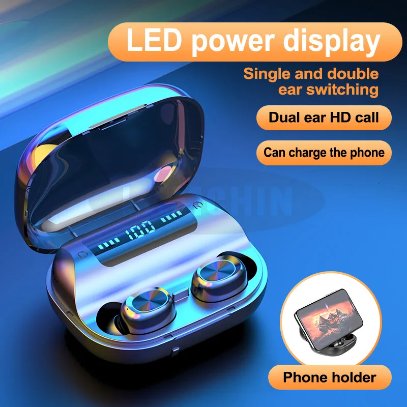 Новые Bluetooth наушники 5 0 TWS светодиодный дисплей сенсорное управление