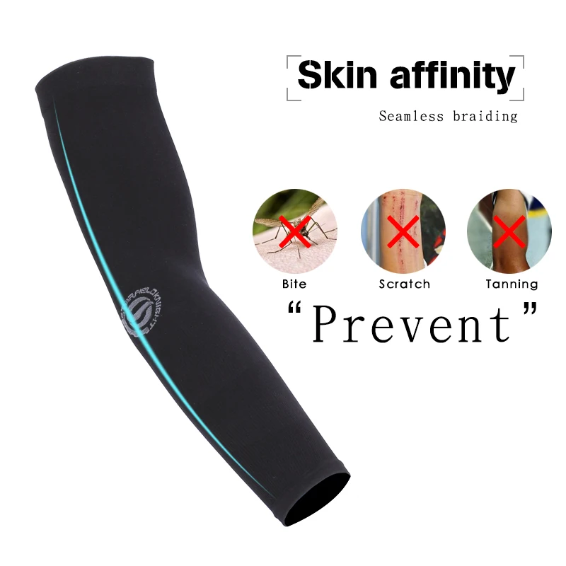 Черно белые летние крутые солнцезащитные рукава SFK с защитой от УФ излучения для