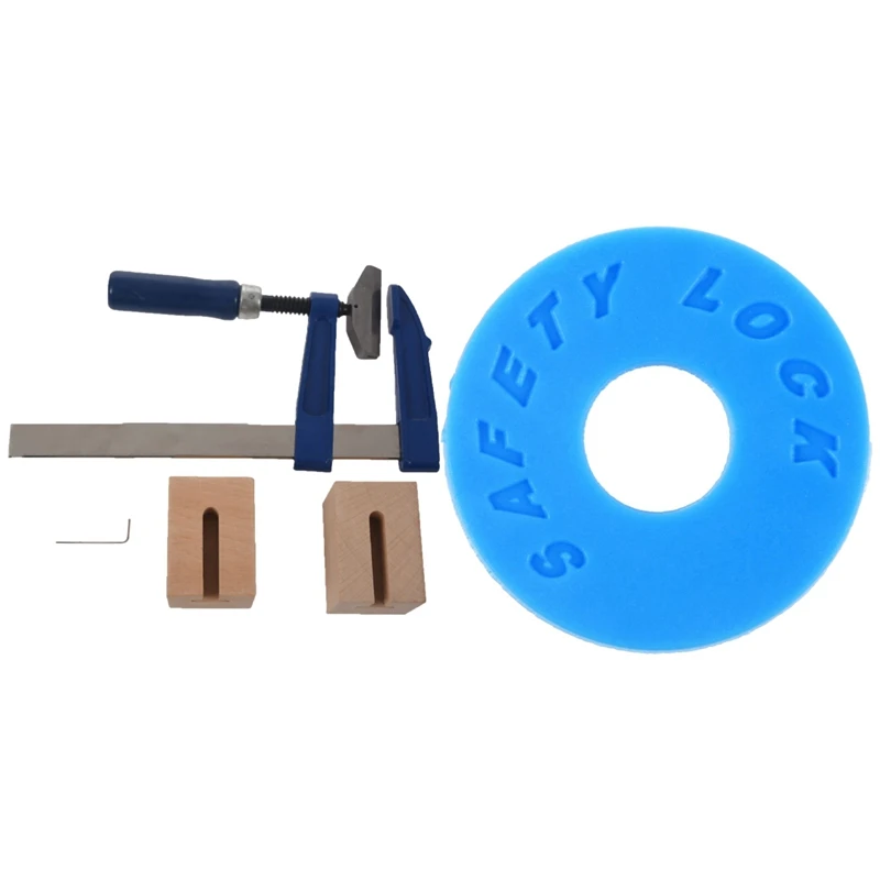 

1 Set F Press Inserts Tool for Guitar and Bass (Without Fret Pressure Caul) Blue & 4 Pair Guitar Strap Locks Blocks