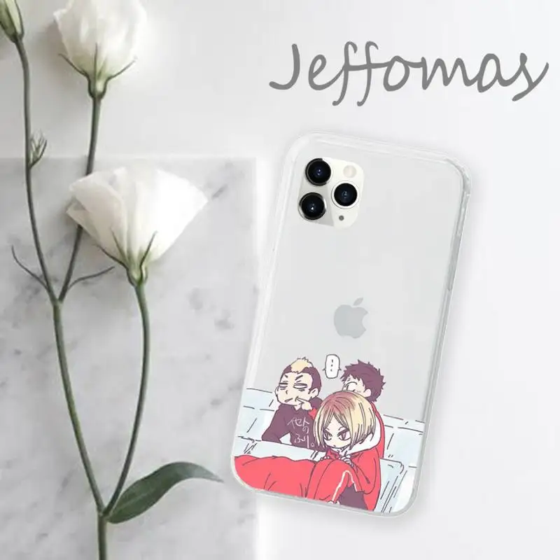 

Japan Anime Oya Haikyuu Clear Phone Case Transparent for iPhone 11 12 mini pro XS MAX 8 7 6 6S Plus X 5S SE 2020 XR