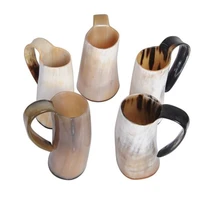 handmade ox horn mug crafts whiskey shot glasses cup wine drinking viking coffee tea mugs dropshipping best selling wholesale