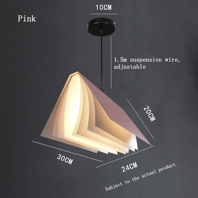 Новый креативный дизайн светодиодный Кулон Книга свет современное вдохновение