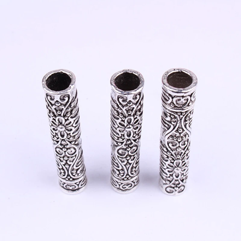 2 шт. кулон дреды манжеты оплетка Бусы Ожерелье Борода трубки антикварные DIY