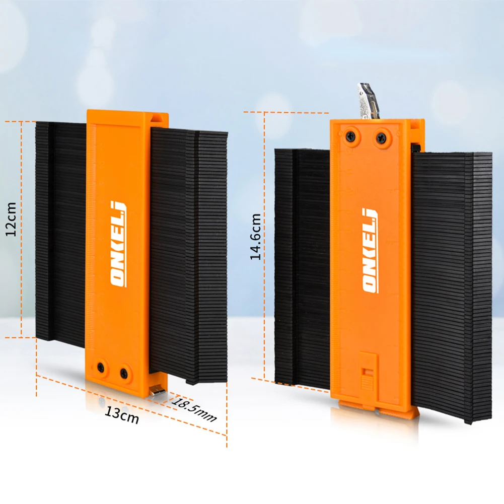 

Contour Profile Gauge Duplicator Laminate Tile Edge Shaping Wood Measure Ruler ABS Contour Duplicator Tiles Gauge