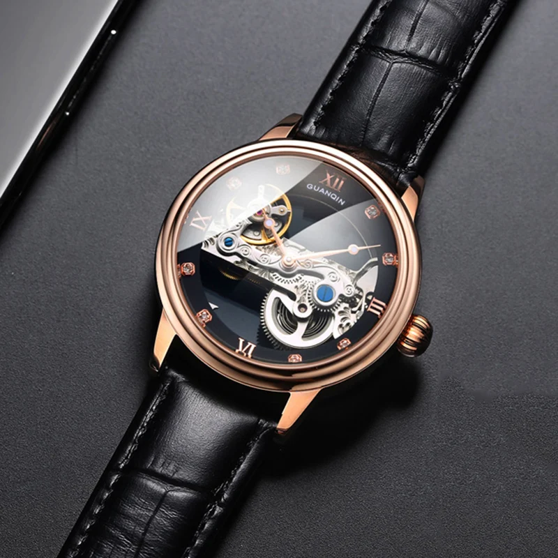 Мужские часы Скелетон механические мужские Роскошные автоматические