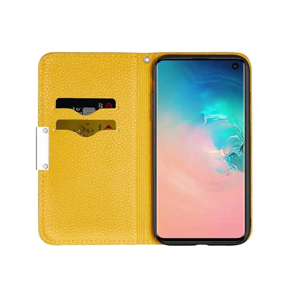PU Leather Flip Case For Samsung S7 S8 S9 S10 J4 J6 Plus e Edge A10 A20 A30 A40 A50 A60 A70 A90 M40 Note 10 Pro Phone Case Cover