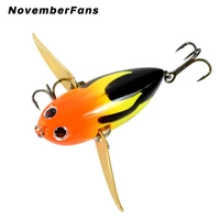 novemberfans 5 8cm 12 5g topwater lures stainless steel wings hard plastic artificial baits floating fishing lures tackle
