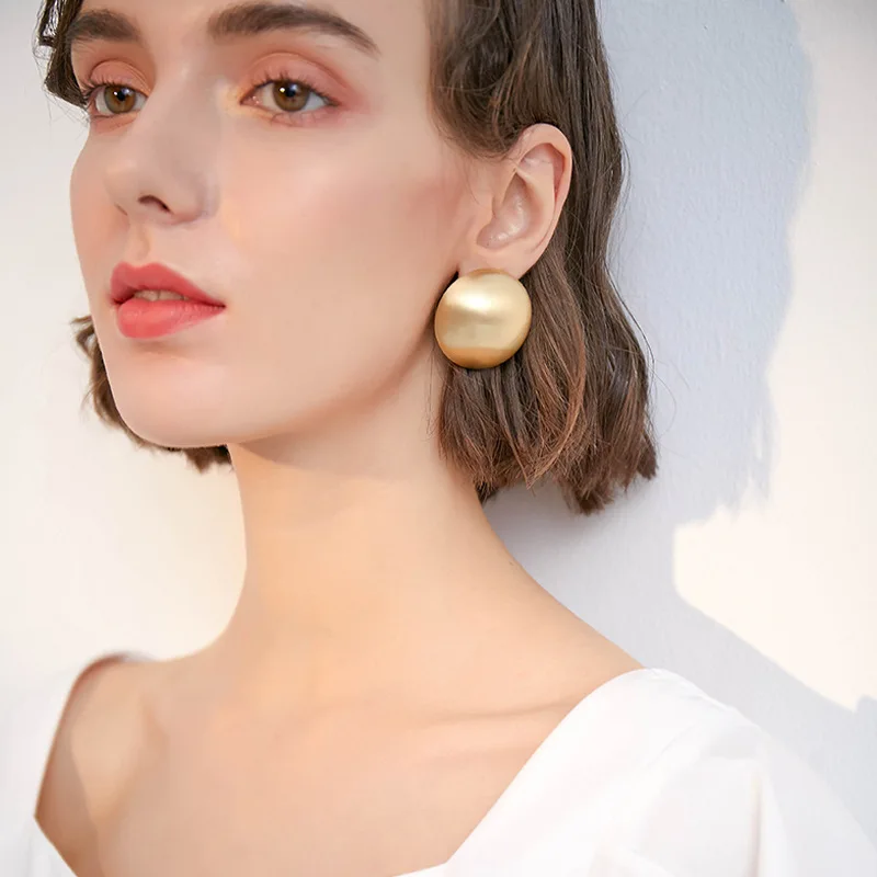 

925 Silver Needle Candy Color Earrings Female Personality Exaggerated Square Geometric Net Red New Summer