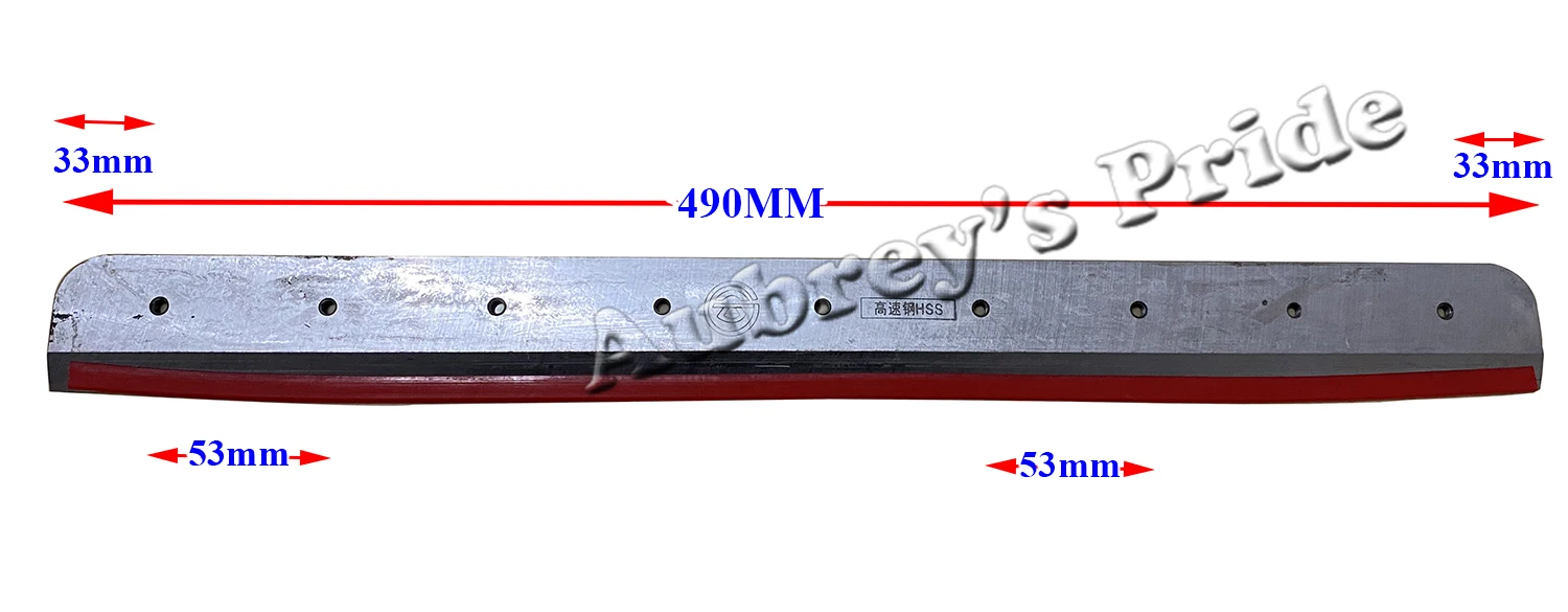 Старый стиль лезвие A3 размера 490 мм 1 шт + 2 шт красная базовая подушка YG-858 Заменяемая сталь для машинки гильотины для резки стопки бумаги.