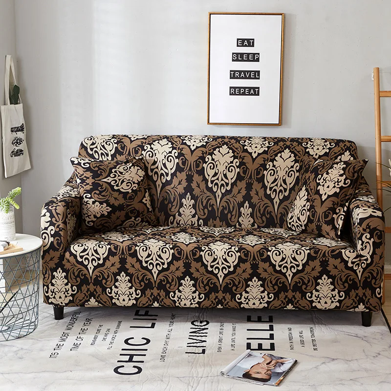 

Elastic Sofa Cover Cover Cushion Full Cover Bohemian Geometric Dark Multi-size Living Room Sofa Sofa Cover
