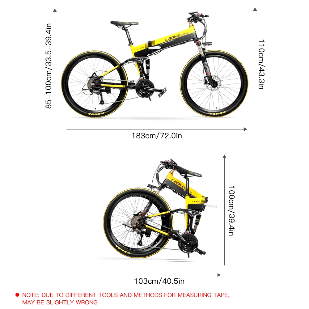 

E-Bike Electric Bicycle 400W 26 Inch Folding Power Assist Electric Bicycle E-Bike 35km/h Top Speed 70 - 90km Range