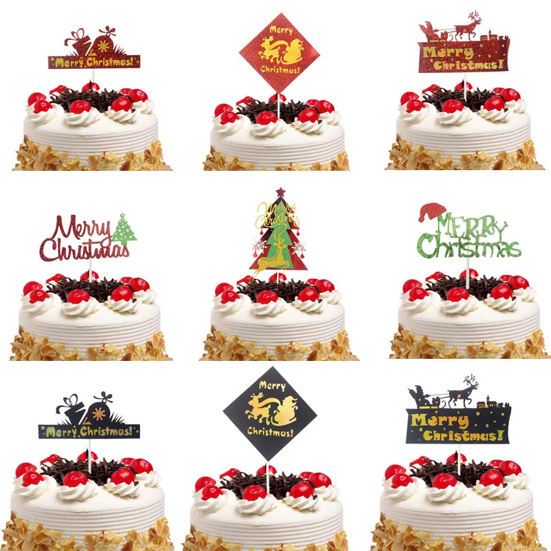 

Торт Топпер санта-клаус веселый рождественский капкейк торт Топпер Лось торт флаг золото Доры зеленый подарок для ребенка вечерние выпечки...