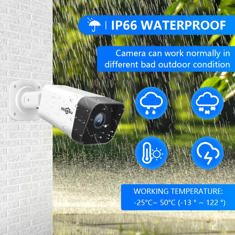 Купить IP-камера видеонаблюдения Hiseeu POE, 8 каналов, 5 МП, 3 Мп, ии, H.265