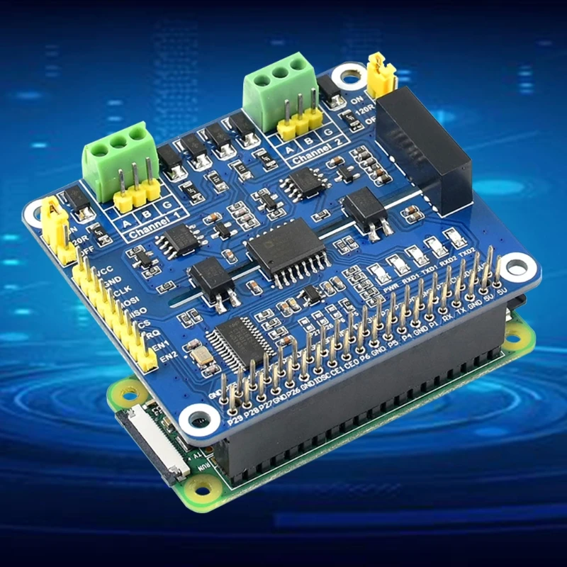 

Double Channel Expansion Parts for Raspberry Pi 4B/3B+ Models RS485 Motherboard Tools Protection Circuits Machine 203A
