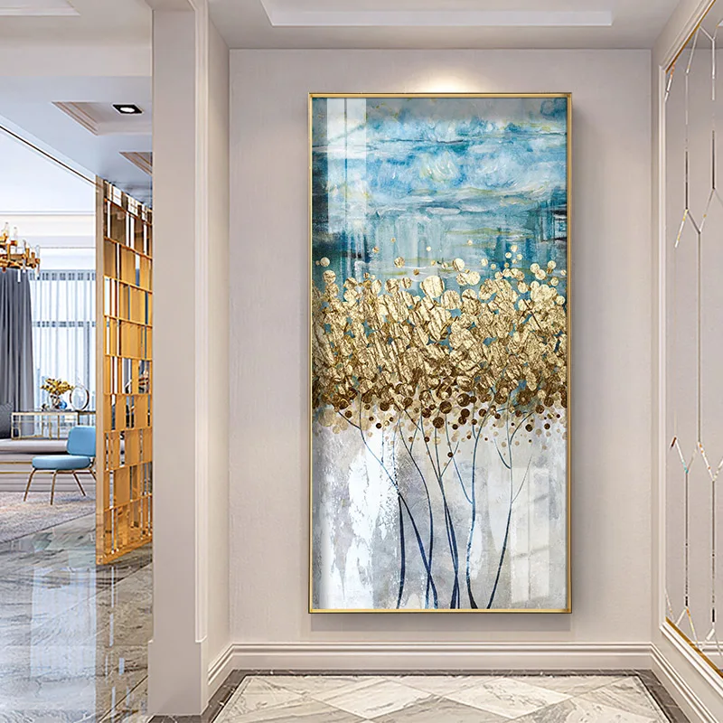 

Gold Art Modern Luxury Abstract Simplicity Canvas Painting For Living Room Porch Home Decor Wall Art Cudros No Frame