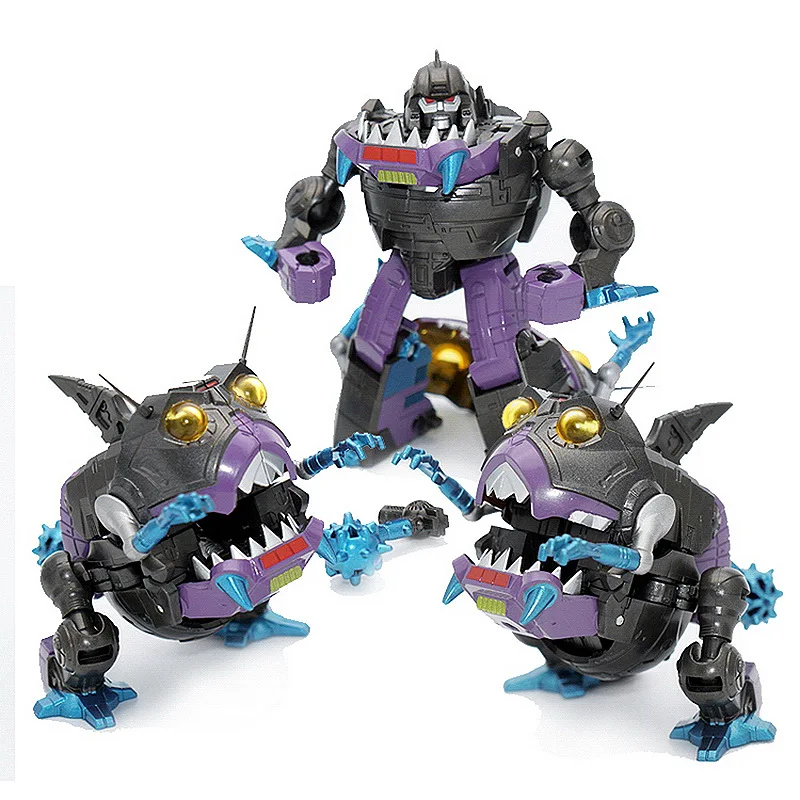 

NEW Transformation G1 Sharkticon MFT MF-26 MF26 KO 3PCS/SET Metal Coating Action Figure Robot Toys With Box